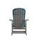 Merrick Lane Atlantic All-Weather Polyresin Adirondack Rocking Chair with Vertical Slats and Weather Resistant Cushions
